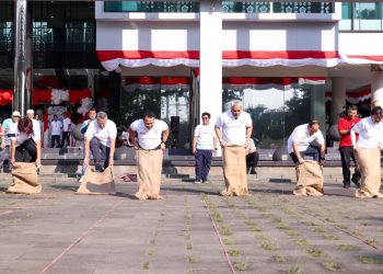 Semarak HUT ke-80 RI di Tangsel, Benyamin Ikuti Lomba Bersama Forkopimda 