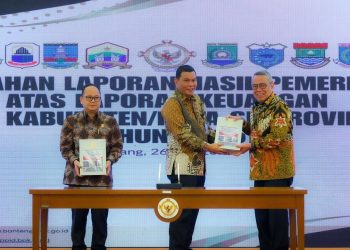 Walikota Tangsel saat menerima raih WTP.