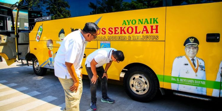 Jelang Hari Pertama Sekolah, Pilar Pastikan Bus Sekolah Gratis Tangsel Siap Beroperasi